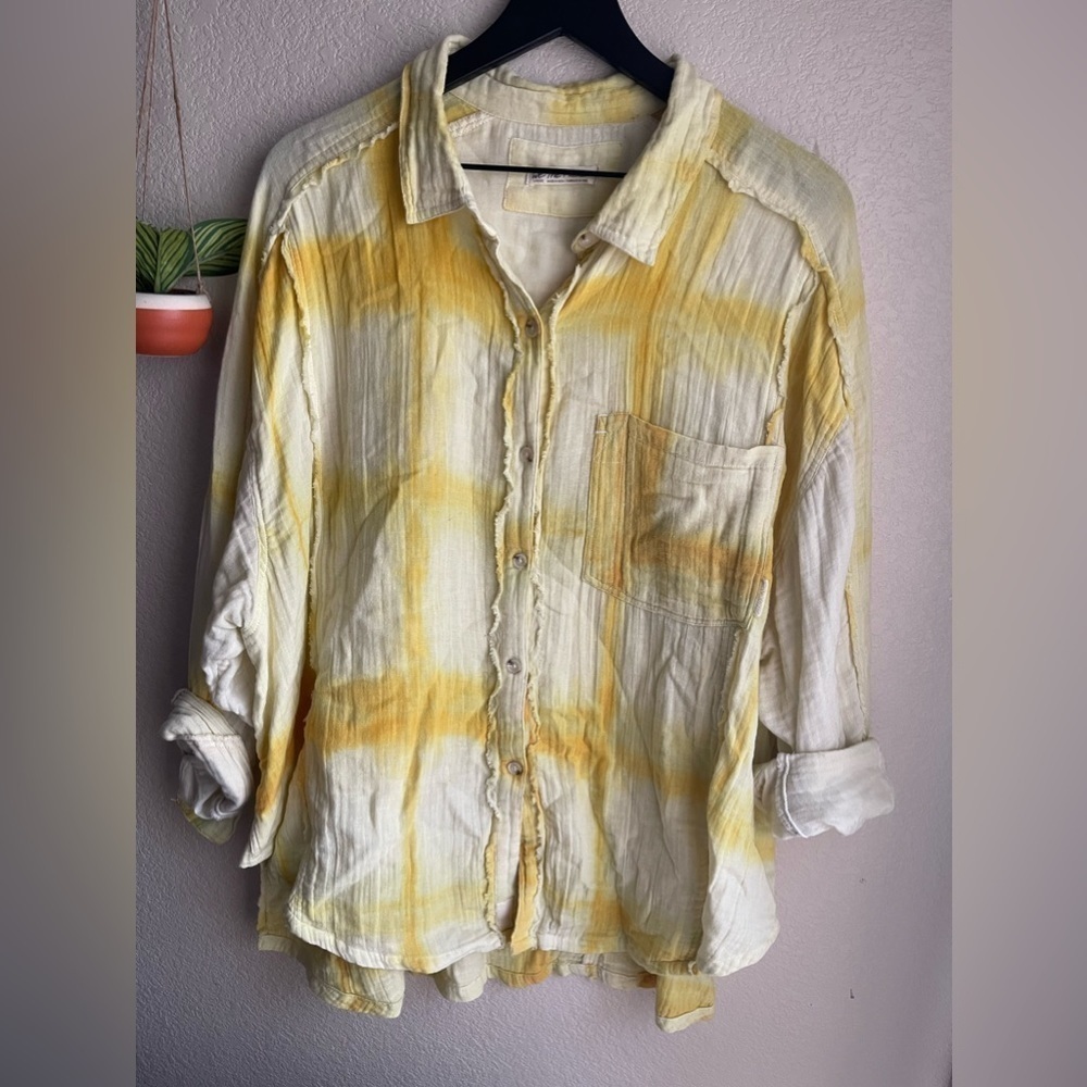 We the free yellow washed flannel